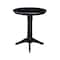 International Concepts Round 30 in Round Top Pedestal Table, 40.9 inH, Black, 30 W, 30 L, 41.9 in H, Wood, Black K46-30RT-27B-6B-2 - alternate 1